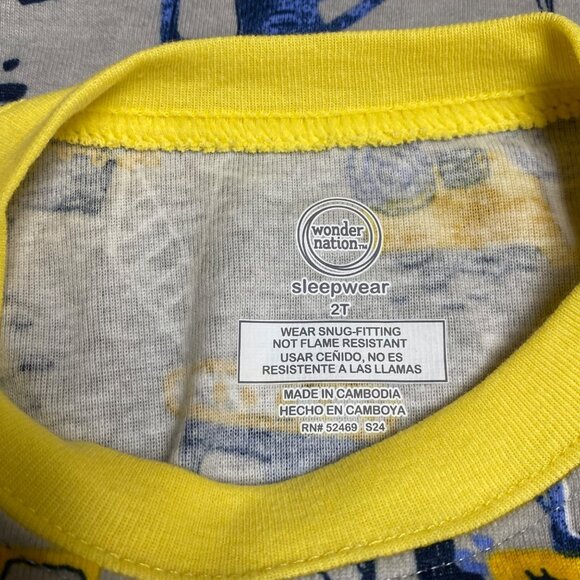 Wonder nation Snug Fitting boys Long Sleeve Pajama Sets Size 2T Nwt - Picture 5 of 5